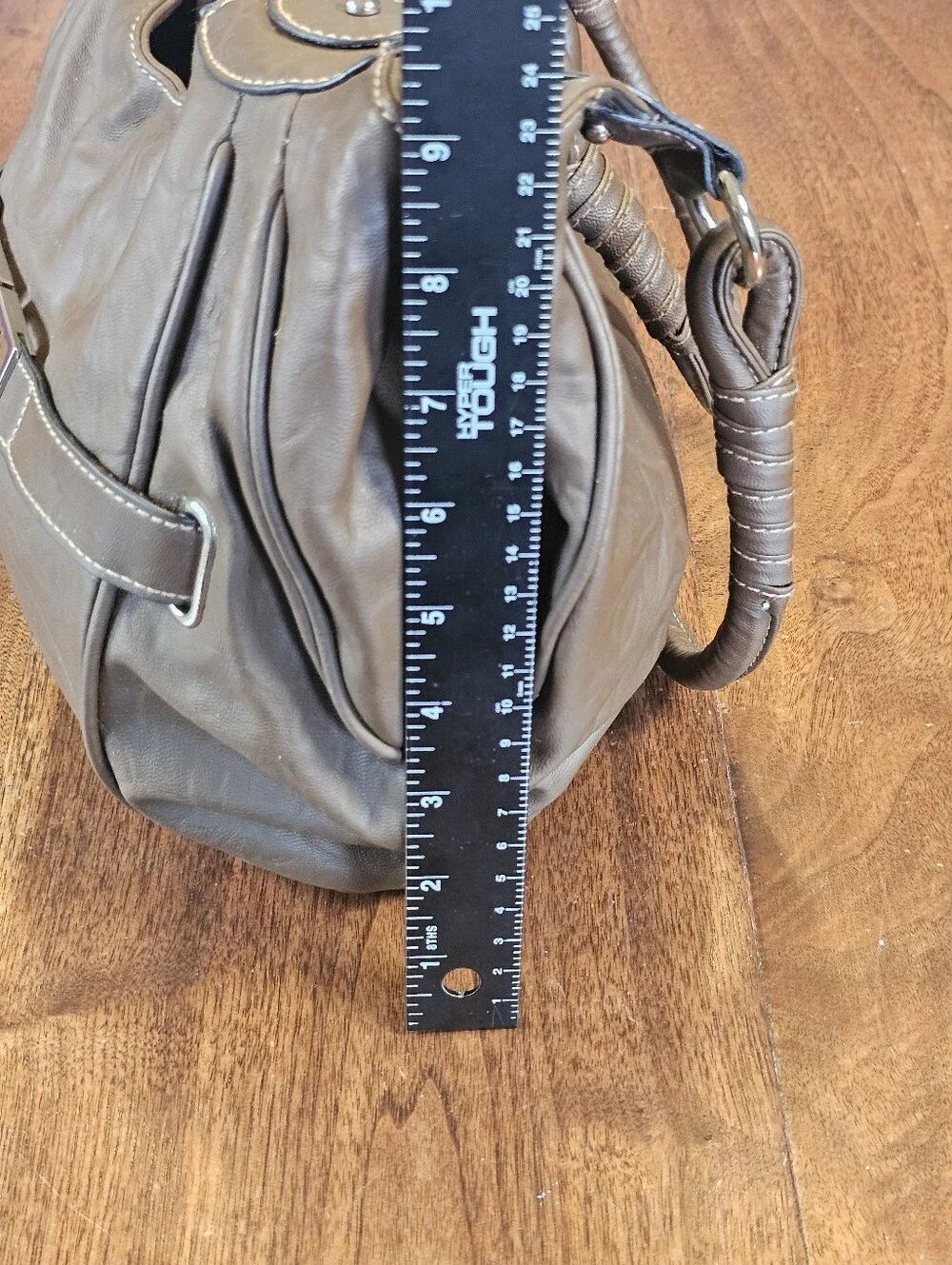 Rosetti Brown Slouchy Hobo Shoulder Bag Belted Accent